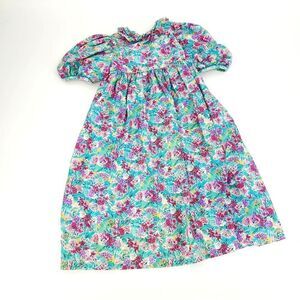 Catherine Rebecca  Dress Girls 6X Vintage Prairie Bow Floral Cottagecore